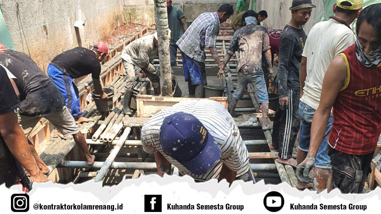 proses pengecoran beton 