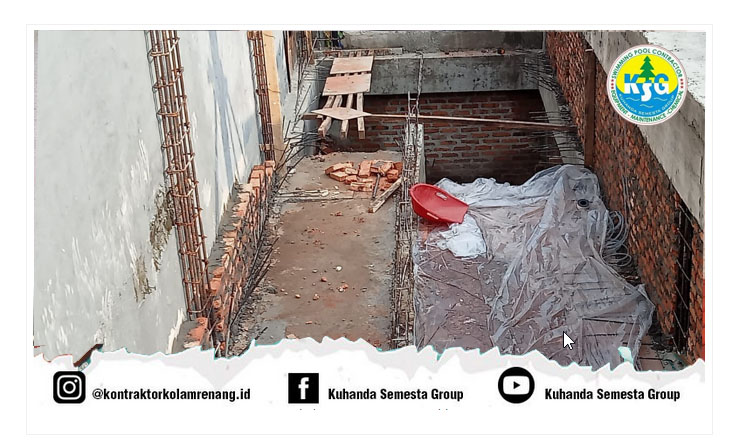 tahap perkembangan pembuatan kolam renang di Kemang Jakarta