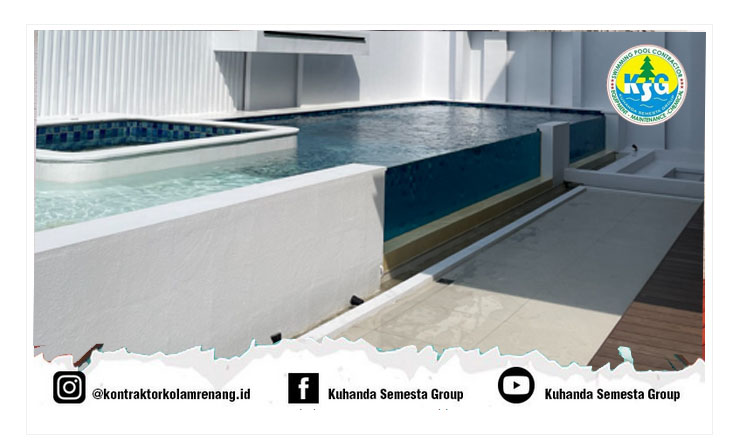 kolam dinding kaca di Nava Park BSD