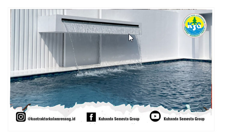 konsep kolam renang dinding kaca di BSD